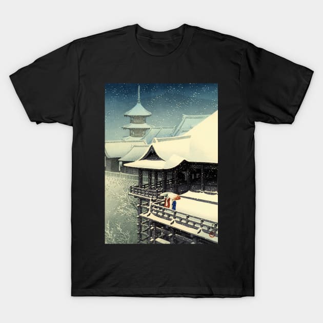 Japanese Spring Snow - Vintage Japanese Art T-Shirt by geekmethat